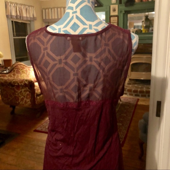 2 Items, Black and Burgundy Lace Yoke Tank H&M XL - Picture 5 of 6